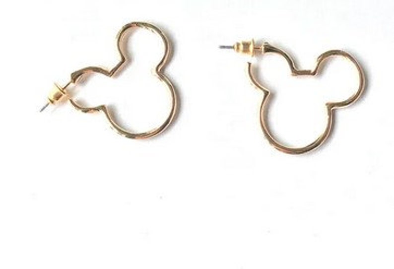 Mickey Minnie mouse open hoop earrings image 9