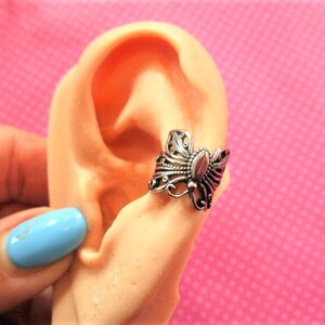 Butterfly black  ear cuffs