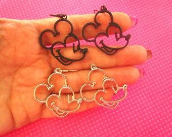 Mickey Mouse head hook earrings