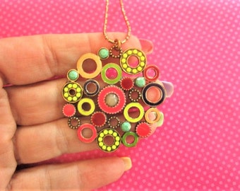 Vintage color bubble pendant