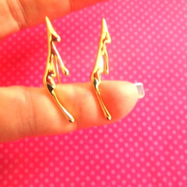 Waterdrip gold ear climbers