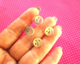 Smiley stud earring set- 2 PAIR SET-SALE