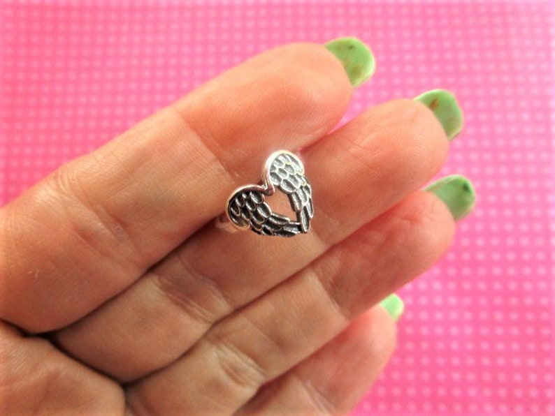 Angel wing sterling silver toe ring