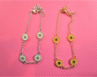 Daisy ankle bracelets