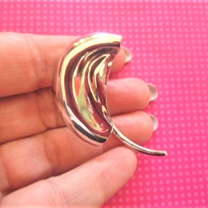 Full ear thick silver ear cuff