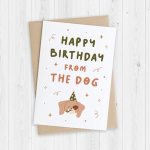 Happy Birthday From The Dog Card From Your Fur Baby Funny Dog Card Dog Birthday Card Dog Mum Dog Dad image 1