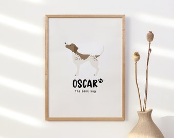 Custom Pointer Print | Personalised Dog Name Art Print | Cute Dog Mum Gift | Dog Lover Home Decor | Dog Mom Dog Dad Wall Art | Wall Hanging