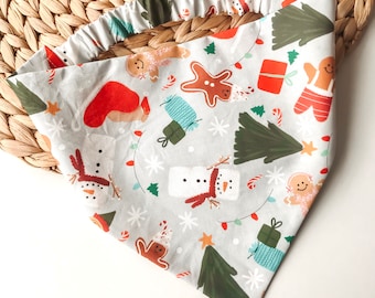 Christmas Cheer | Xmas Tree Dog Bandana | Gingerbread Man Scrunchie Bandana | Slip On Style Dog Scarf | Festive Cat Bandana | Pet Neckwear