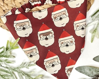 Dear Santa | Christmas Santa Claus Dog Bandana | Festive Father Christmas Scrunchie Bandana | Slip On Dog Cat Scarf | Pet Neckwear Gift