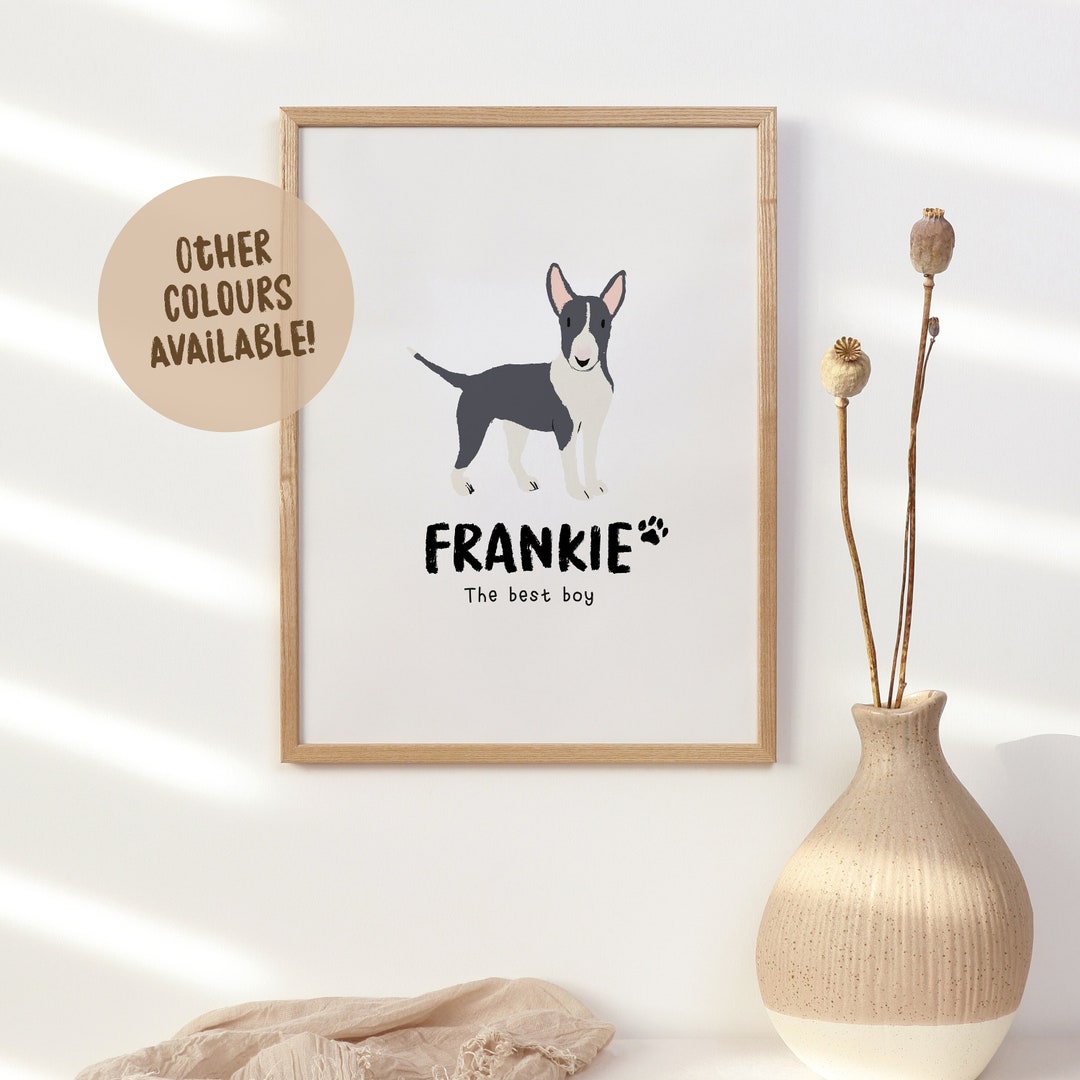 Affiche Bull Terrier Love Bull Terrier Décoration Bull Terrier Cadeau Chien Maman Cadeau Salon Café Garage Plaque En Métal 20,3 X 30,5 Cm