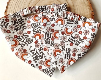 Big Sister Little Sister Dog Bandana | Cute Sibling Scrunchie Bandana | Slip On Dog Scarf | Cat Bandana | Pet Neckwear | Puppy Accessory