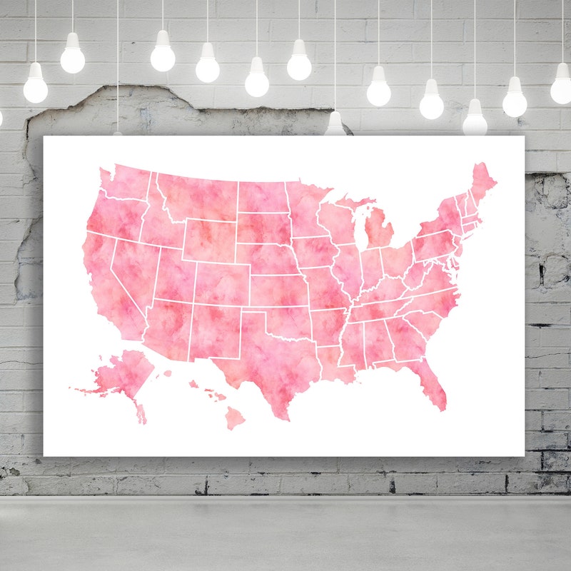 Watercolor Map of Us Etsy - Il 800x800.2427905636 Hxu7 