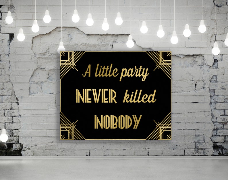 7 Great Gatsby decoraties bundel, Great Gatsby, Great Gatsby Party Signs, Roaring 20s Party Decorations, Art Deco Party, DIGITALE BESTANDEN afbeelding 3