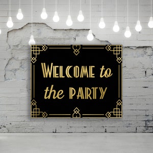 7 Great Gatsby decoraties bundel, Great Gatsby, Great Gatsby Party Signs, Roaring 20s Party Decorations, Art Deco Party, DIGITALE BESTANDEN afbeelding 2