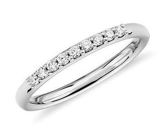 Simple Diamond Eternity Wedding Band White Gold - Designer Jewelry