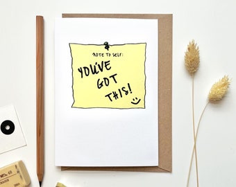 Vous avez cette carte | bonne chance, bravo carte | cartes de motivation et positives | tu peux le faire | Retour à l'école | Bonne chance avec vos examens