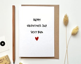 Funny Valentines Day card for Husband Wife Boyfriend Girlfriend | Valentine's Day gift for Him Her | Happy Valentines Sexy Bum