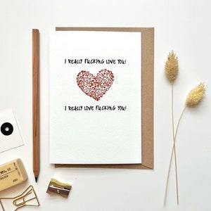 Cartes de Saint-Valentin coquines et grossières pour petit ami, petite amie, mari, femme | Cartes d’anniversaire drôles pour lui | Putain de carte d’amour pour toi | Du bon sexe