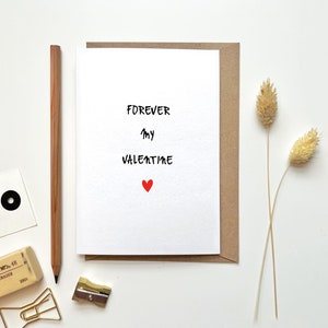 Słodka kartka walentynkowa dla chłopaka i dziewczyny | Forever My Valentine dla żony, męża i narzeczonego | Prezenty na walentynki | Kocham cię na zawsze