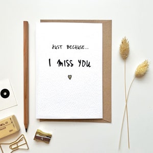 "Just weil I Miss You Karte für ""Bester Freund"" Mama Papa Bruder Schwester Cousin Nan Freund Freundin |." Fernbeziehungskarten