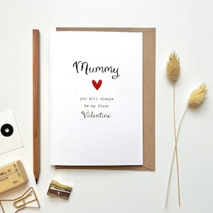 Maman première Saint-Valentin | Carte Saint-Valentin première maman de bébé | Carte de Saint-Valentin pour enfants | Premier cadeau de Saint-Valentin | Cartes Future maman