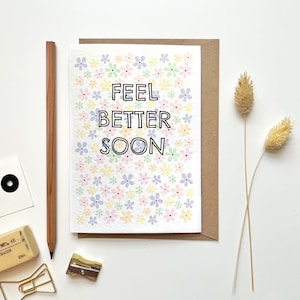 Feel Better Soon Karte | Gute Besserung Karte | Ermutigungskarte | Positive Karte | Pick me up Karte | Break Up Karte, Card Hug, Thinking of you