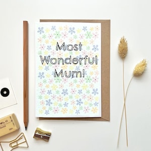 Carte de maman la plus merveilleuse | Carte de fête des mères | Carte d'anniversaire de maman | Carte de remerciement maman | Juste parce que Cartes | Cartes d'encouragement | Motivation