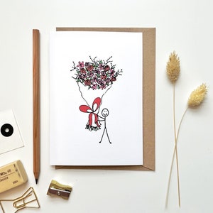 cartão do buquê da flor para o melhor amigo da irmã da mãe | Presente de dia das mães | Presentes para o Dia das Mães | Flores de aniversário | Presentes felizes para fazer você sorrir