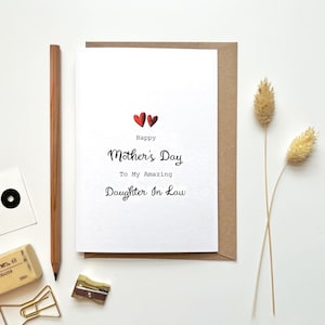 Biglietto di auguri per la festa della mamma per la nuora/biglietto per la prima festa della mamma/incredibile meravigliosa nuora/biglietto per la festa della mamma mummia,