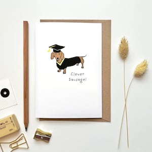 Clever Wurst Abschlusskarte | So stolz auf dich | Unglaubliche Person | Du bist großartig | Achievement Karten | Gut gemacht Karten | Du hast es geschafft
