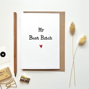 Galentines-kaart | Mijn beste teef voor beste vriend Bestie | Leuke Valentijnskaart | Je bent geweldig prachtige kaart | Gewoon omdat ik van je hou kaart