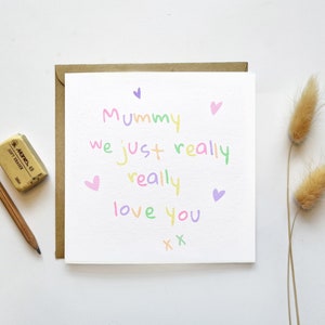 Eu/Nós te amamos, mamãe, cartão de dia das mães, primeiro cartão de dia das mães do bebê para mamãe, cartão de dia das mães para mamãe, para esposa, mamãe, da filha