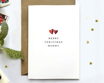 Personalised Merry Christmas Mummy Card | First Christmas as a Mum Gifts | Kids card to give Mummy | Baby's first Christmas Card | New mum