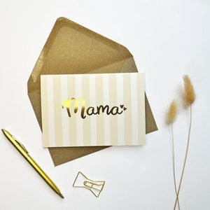 Tarjeta del día de las madres para mamá, futura mamá, tarjeta de mamá, tarjeta de nueva mamá, regalo de baby shower, lámina de oro, tienes esta mamá, nueva tarjeta de bebé para mamá