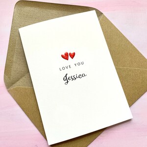 Gepersonaliseerde Valentijnsdagkaart voor vriend vriendin man vrouw | Verjaardag trouwkaart voor bruid bruidegom | Moederdagkaart 2024