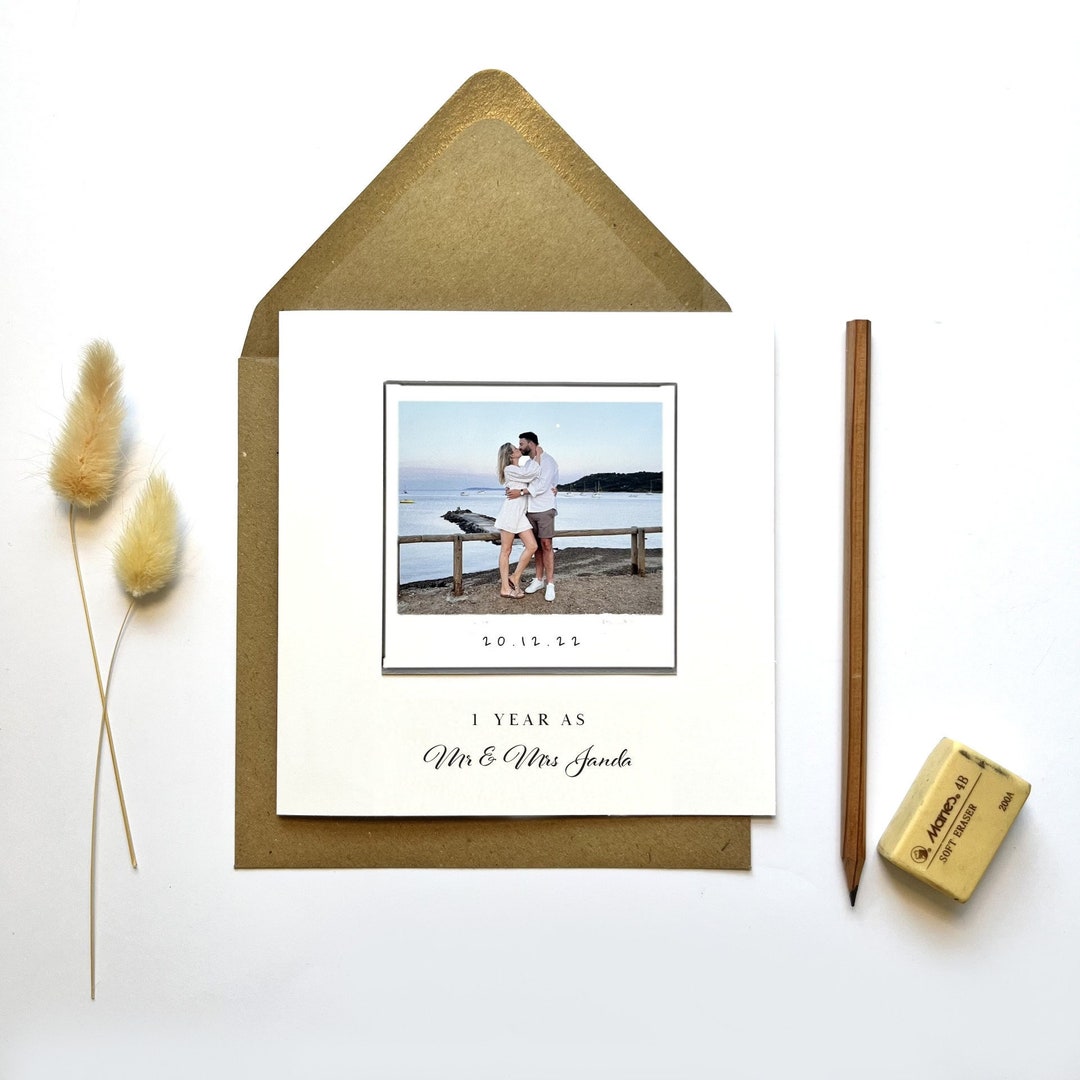 Personalised Anniversary Photo Card for Husband Wife Boyfriend ...