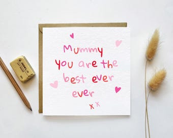 Personalised Mothers Day Card for Mummy, Baby First Mothers Day card, for Mother, Mum, Mumma, Mama, Mammy, Birthday card for Mum