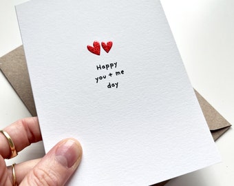 Happy You and Me Day - Carte d'anniversaire pour petit ami, petite amie, mari, femme, partenaire, carte drôle, carte d'amour, anniversaire mignon, carte A6