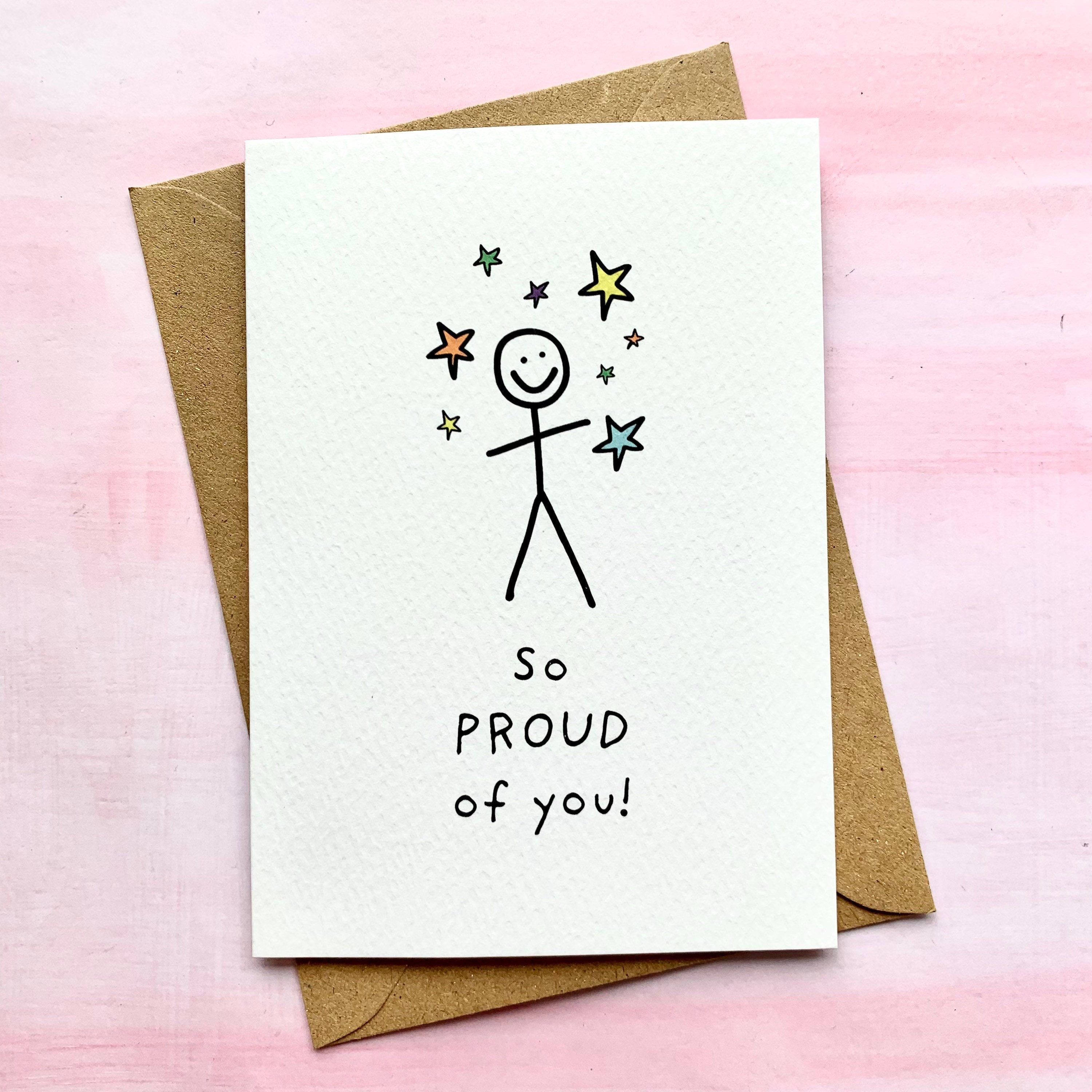 So Proud Of You Card Youre Amazing Wonderful Card Well Etsy Ireland