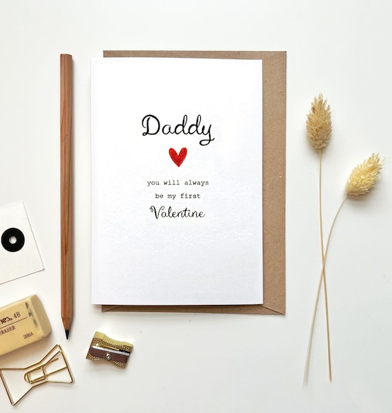 Daddy My First Valentine First Dad Valentine Card From Baby