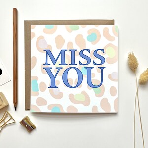 Miss You Card pour Friend Sister Bestie Auntie | Envoi d'amour | Juste parce que la carte | Je pense à ta carte | Carte de meilleur ami qui me manque