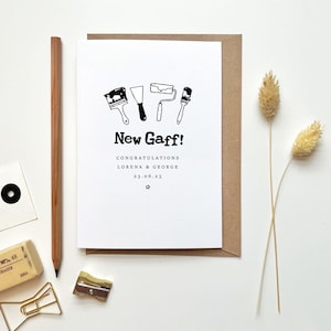 Gepersonaliseerde nieuwe thuiskaart | Nieuwe Gaff Inwijdingsfeest | Kaarten versieren | Verhuizing | Schilder- en pleisterkaarten | Wij hebben de sleutels