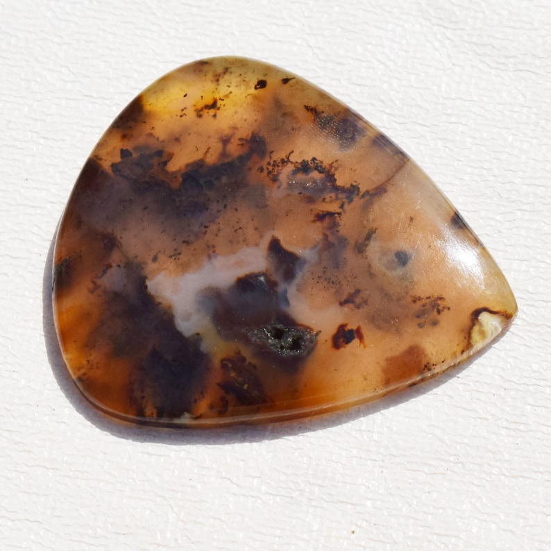 Color Cabochon Pear Shape 54X47X6 MM Loose Gemstone 120.05 CT 100/% Natural Montana Agate Multi