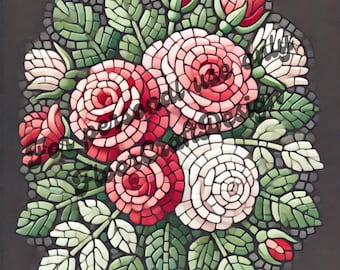 DIY Mosaikmuster – Digitaler Download | AI Mosaikvorlage