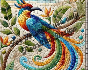 DIY Mosaikmuster – Digitaler Download | AI Mosaikvorlage