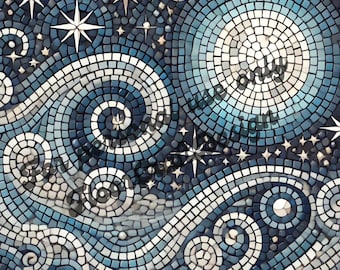 Mosaikmuster zum Selbermachen – Digitaler Download | KI-Mosaikvorlage
