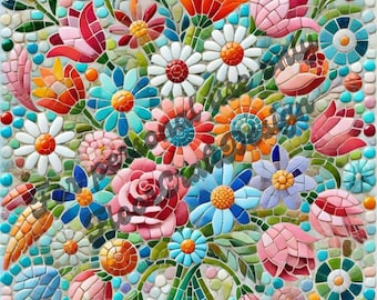 DIY Mosaic Pattern – Digital Download | AI Mosaic Template