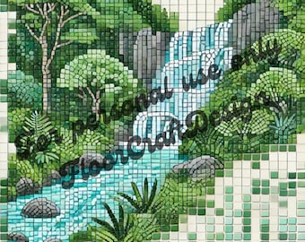 DIY Mosaikmuster – Digitaler Download | AI Mosaikvorlage