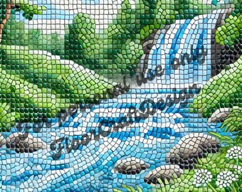 Mosaikmuster zum Selbermachen – Digitaler Download | KI-Mosaikvorlage