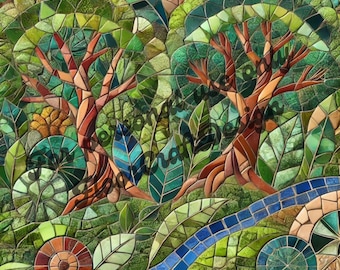 Mosaikmuster zum Selbermachen – Digitaler Download | KI-Mosaikvorlage
